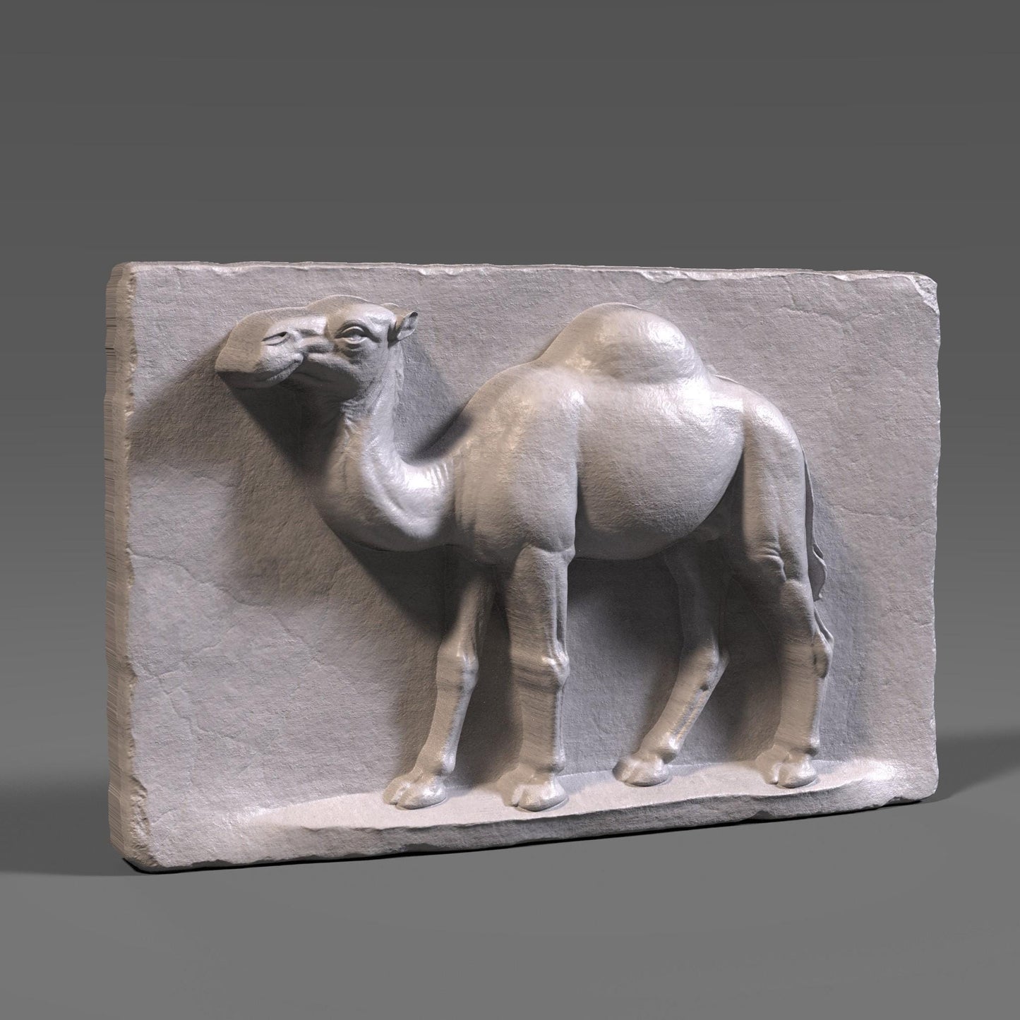 Camel Bas Relief 3D Model: CNC, Laser Engraving (Digital Download STL File)