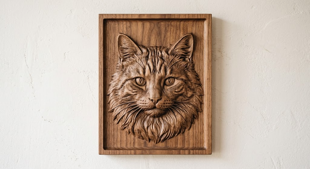 Custom Cat 3D Portrait Modeling Service, Photo to Sculpted Bust Statue Print