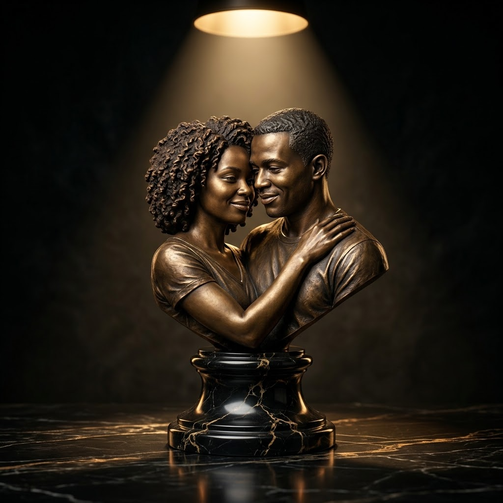 Custom Couple Portrait 3D Modeling Service, Photo to Sculpted Bust, Family Statue Print
