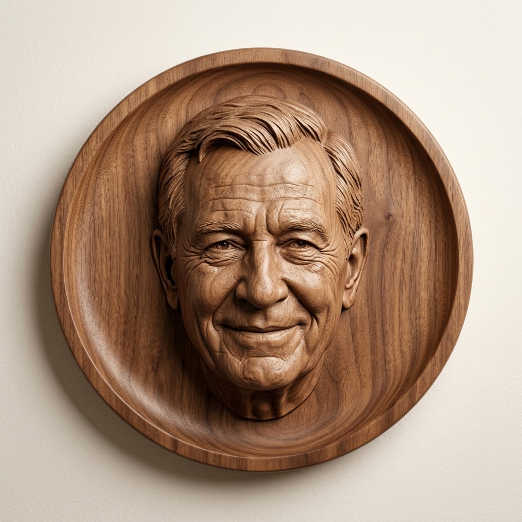 Custom Memorial 3D Portrait Modeling Service, Photo to Sculpted Urn Statue Print