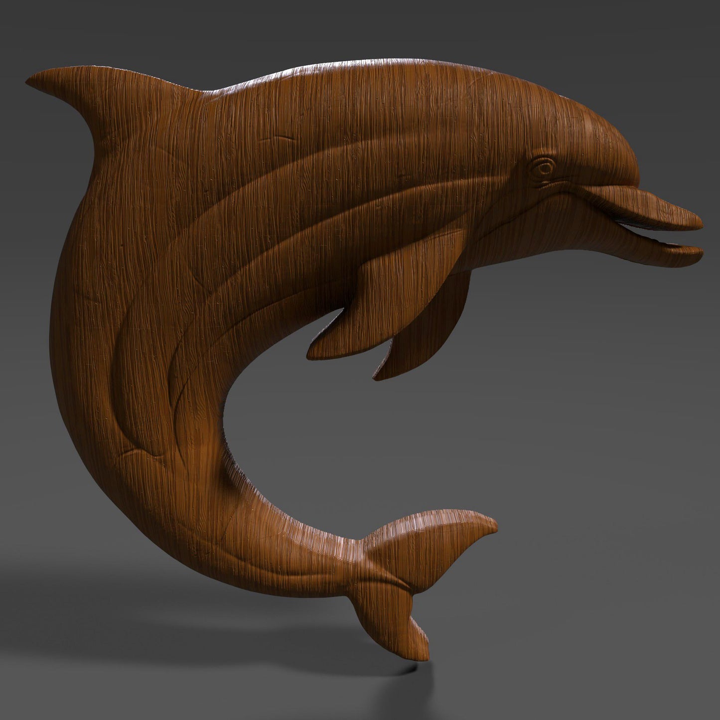 Dolphin 3D Relief Model STL File: CNC Carving, Laser Engraving (Digital Download)