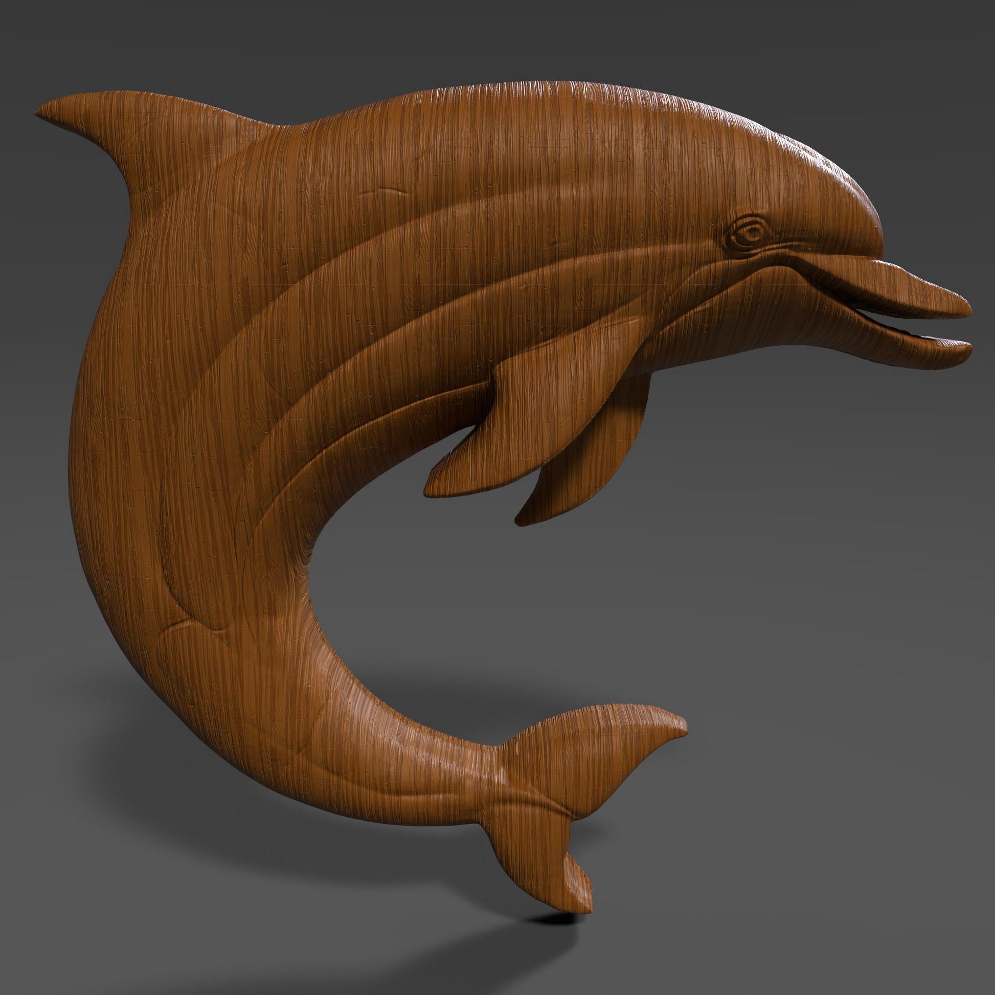 Dolphin 3D Relief Model STL File: CNC Carving, Laser Engraving (Digital Download)