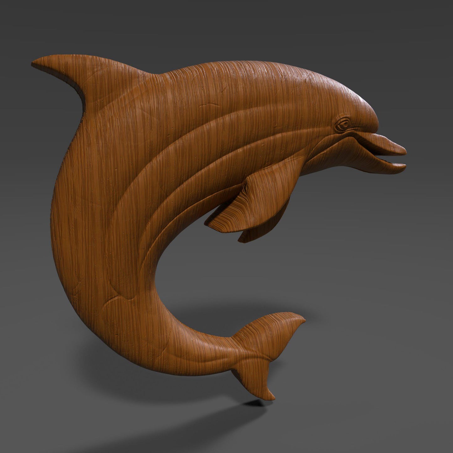 Dolphin 3D Relief Model STL File: CNC Carving, Laser Engraving (Digital Download)