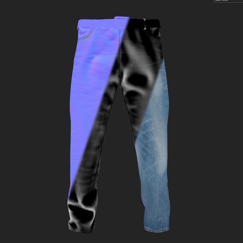 3D Jeans Model: Realistic 8K PBR Textures, Game & VFX-Ready (Digital Download)