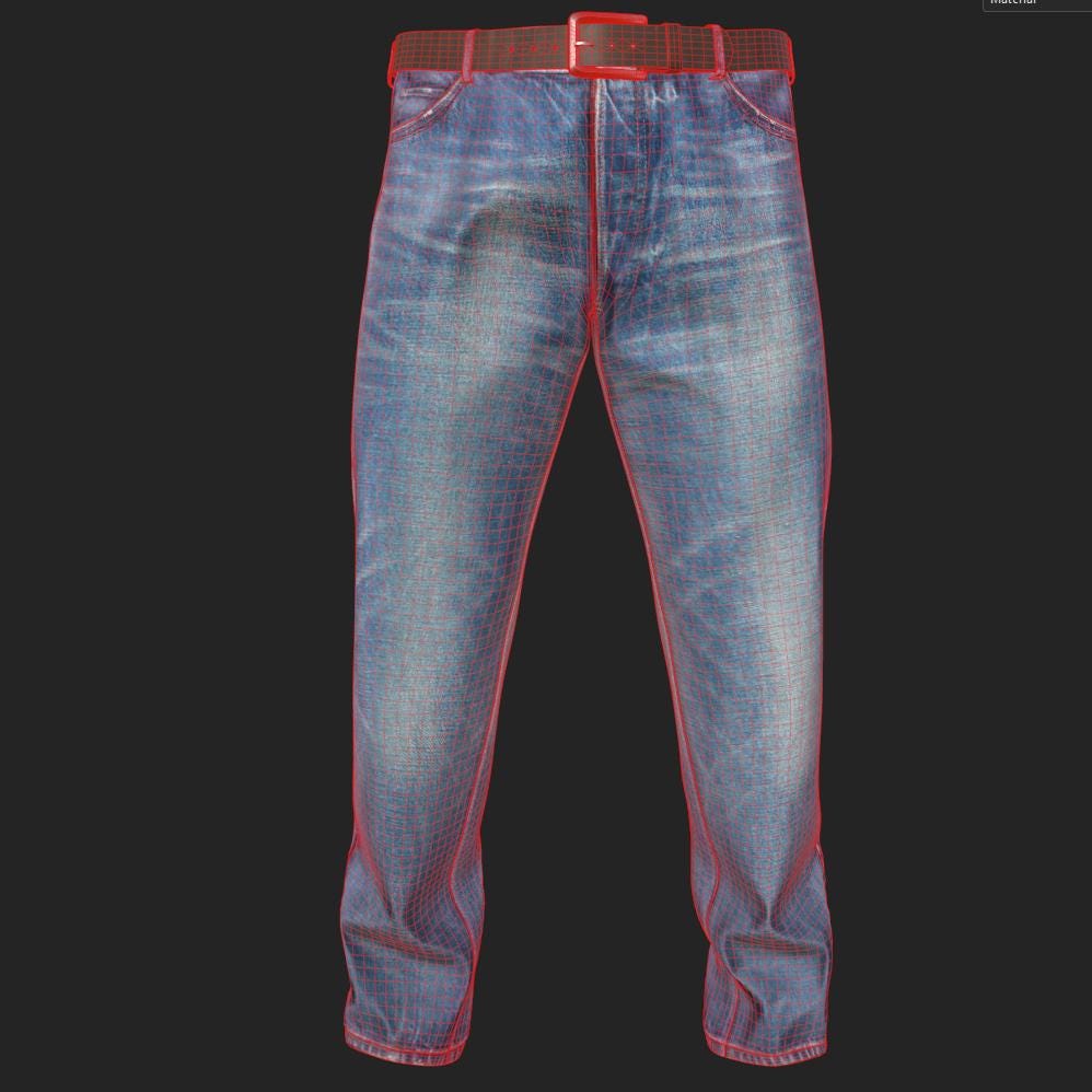3D Jeans Model: Realistic 8K PBR Textures, Game & VFX-Ready (Digital Download)