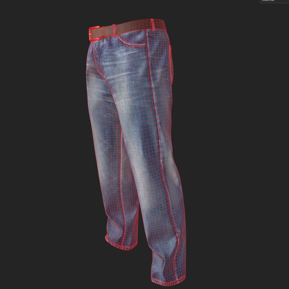 3D Jeans Model: Realistic 8K PBR Textures, Game & VFX-Ready (Digital Download)