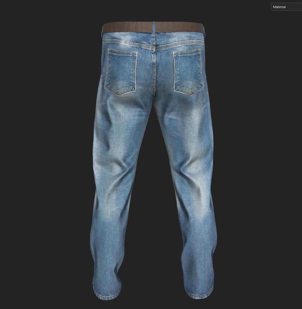 3D Jeans Model: Realistic 8K PBR Textures, Game & VFX-Ready (Digital Download)