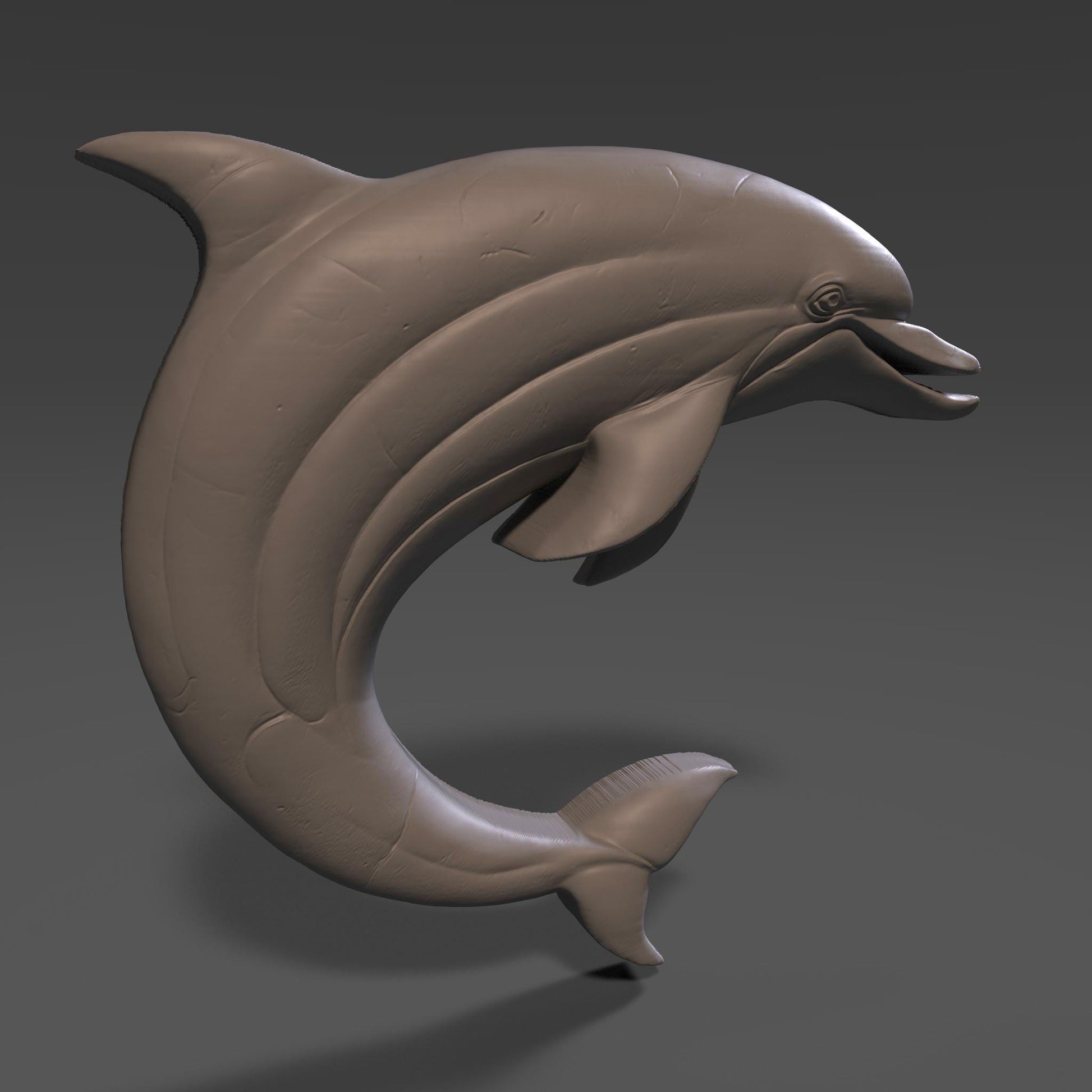 Dolphin 3D Relief Model STL File: CNC Carving, Laser Engraving (Digital Download)