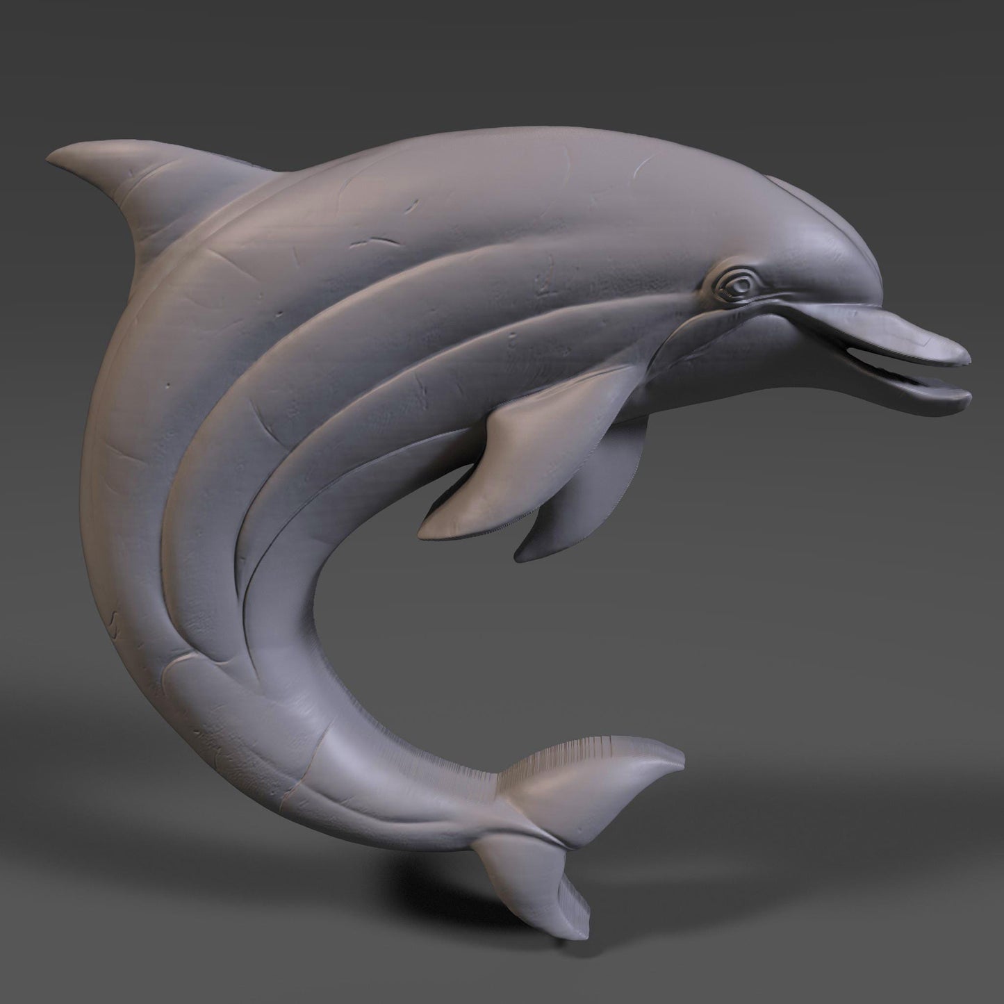 Dolphin 3D Relief Model STL File: CNC Carving, Laser Engraving (Digital Download)