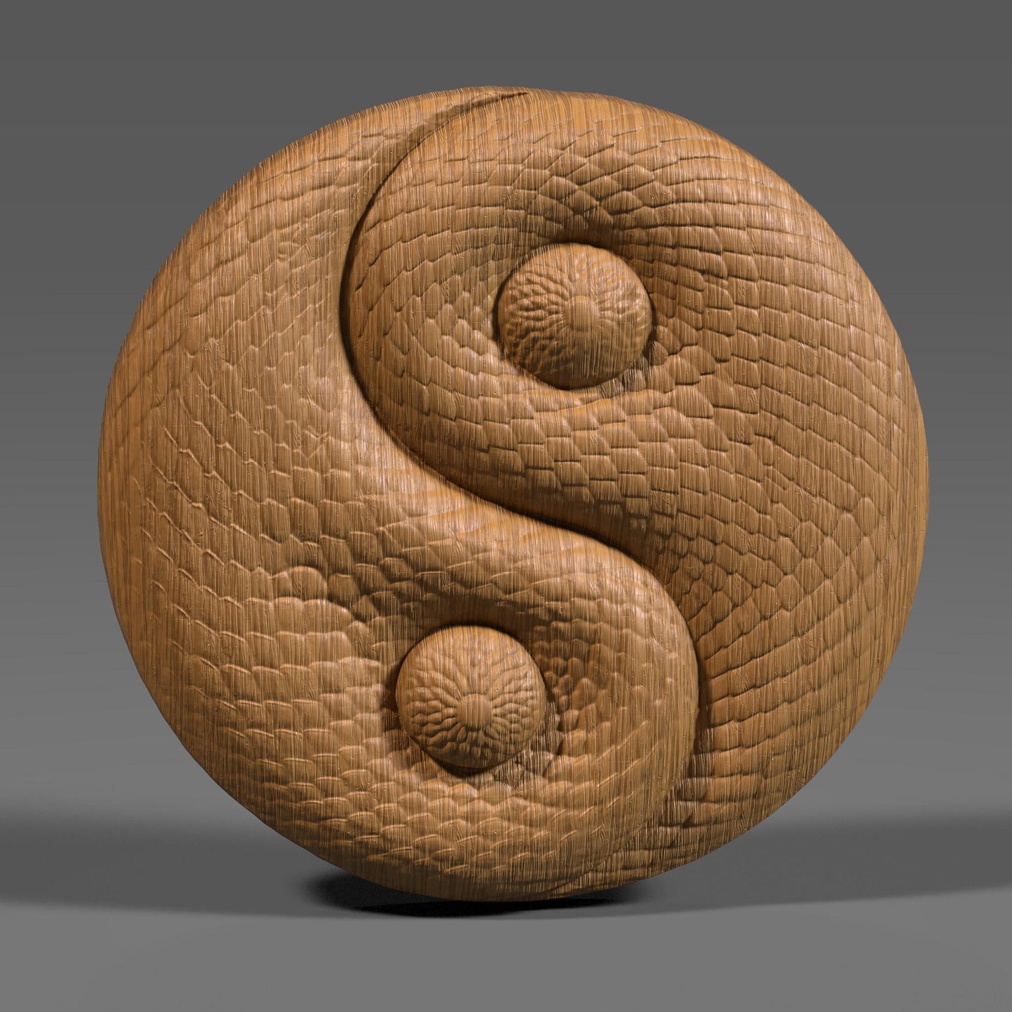 Intricately designed 3D STL relief of two entwined Chinese dragons, symbolizing balance, power, and harmony. Perfect for CNC wood carving, laser engraving, and 3D printing. This highly detailed digital download features realistic dragon scales, fierce expressions, and swirling cloud patterns, embodying Yin Yang energy. Ideal for wall art, Asian-inspired decor, Feng Shui, and Chinese Zodiac Year of the Snake celebrations. Great for artisans, woodworkers, and makers