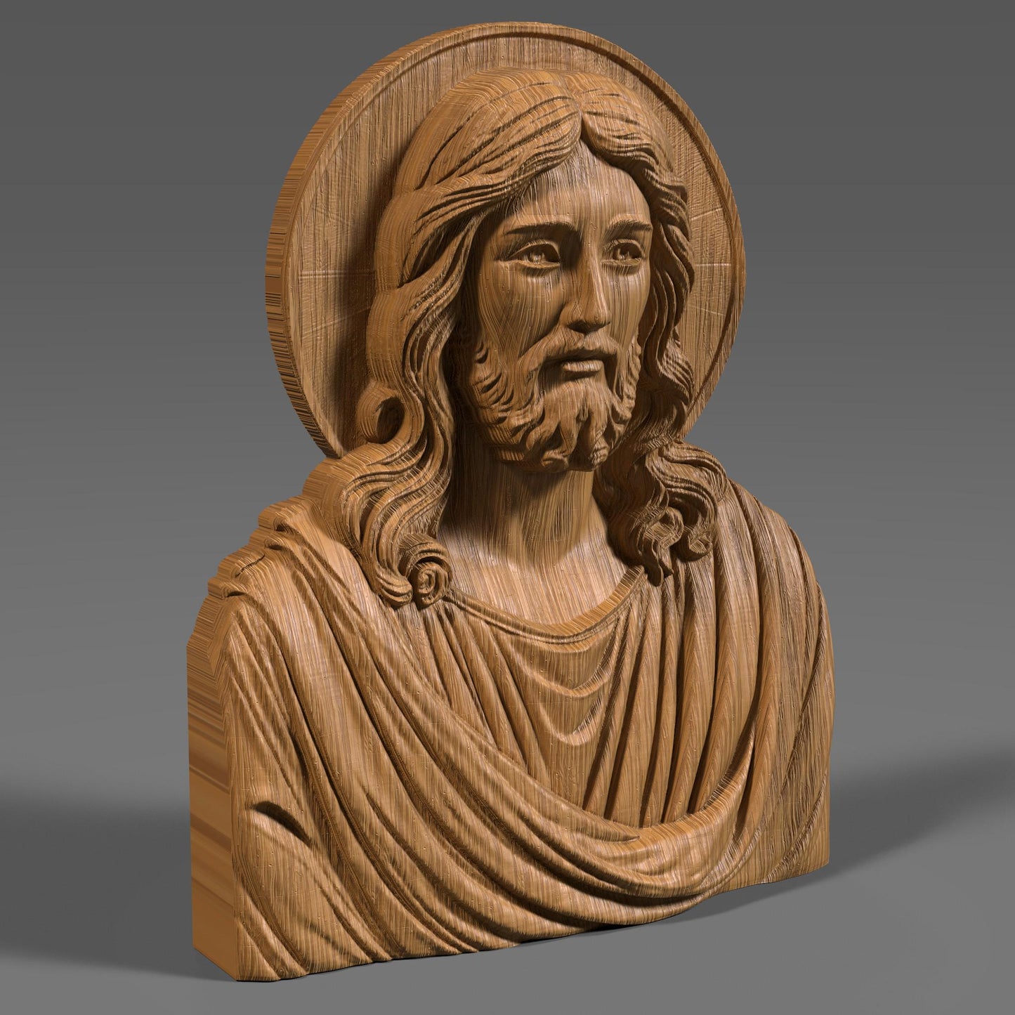 Jesus Christ 3D Bas Relief Model: CNC, Laser, 3D Printing (Digital Download)