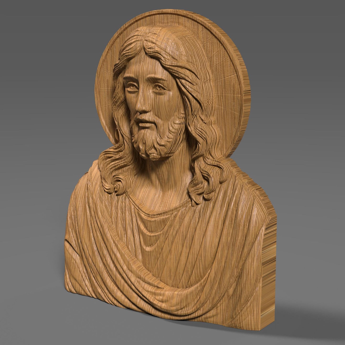 Jesus Christ 3D Bas Relief Model: CNC, Laser, 3D Printing (Digital Download)