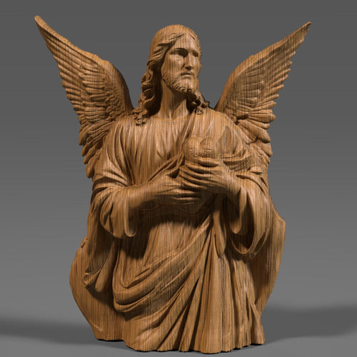 Jesus Christ 3D Relief Model: CNC Carving, Laser Engraving, 3D Printing (Digital Download)