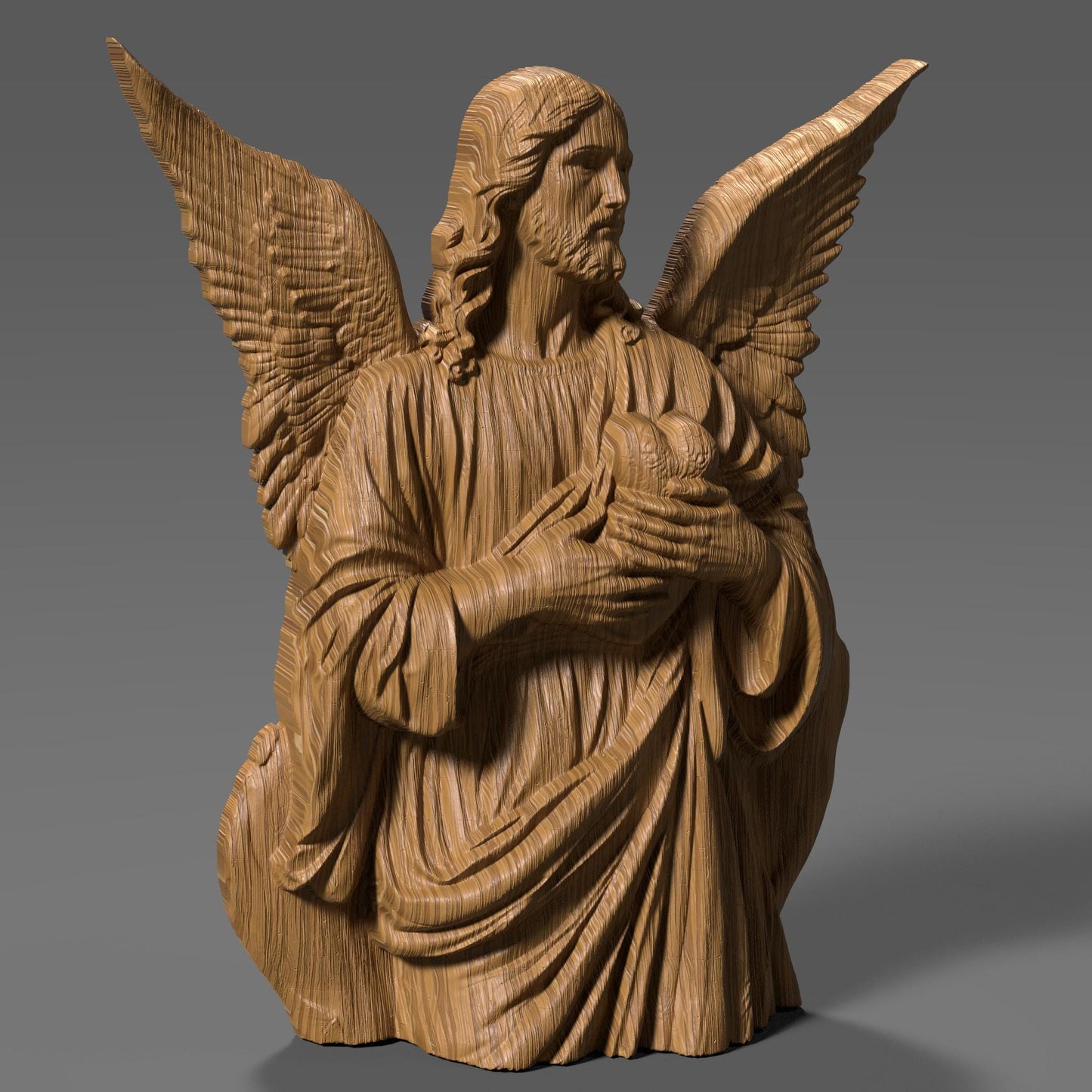 Jesus Christ 3D Relief Model: CNC Carving, Laser Engraving, 3D Printing (Digital Download)