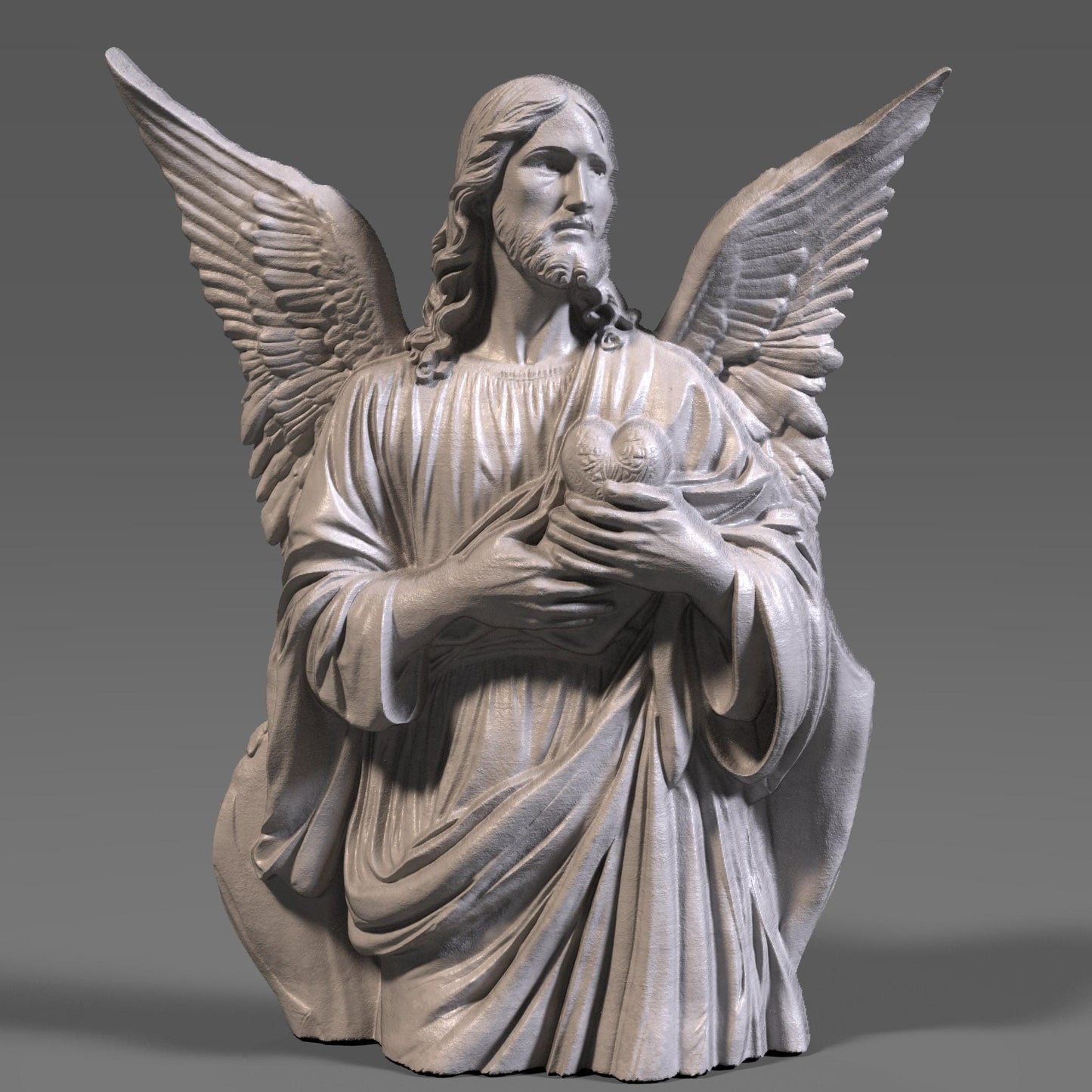 Jesus Christ 3D Relief Model: CNC Carving, Laser Engraving, 3D Printing (Digital Download)