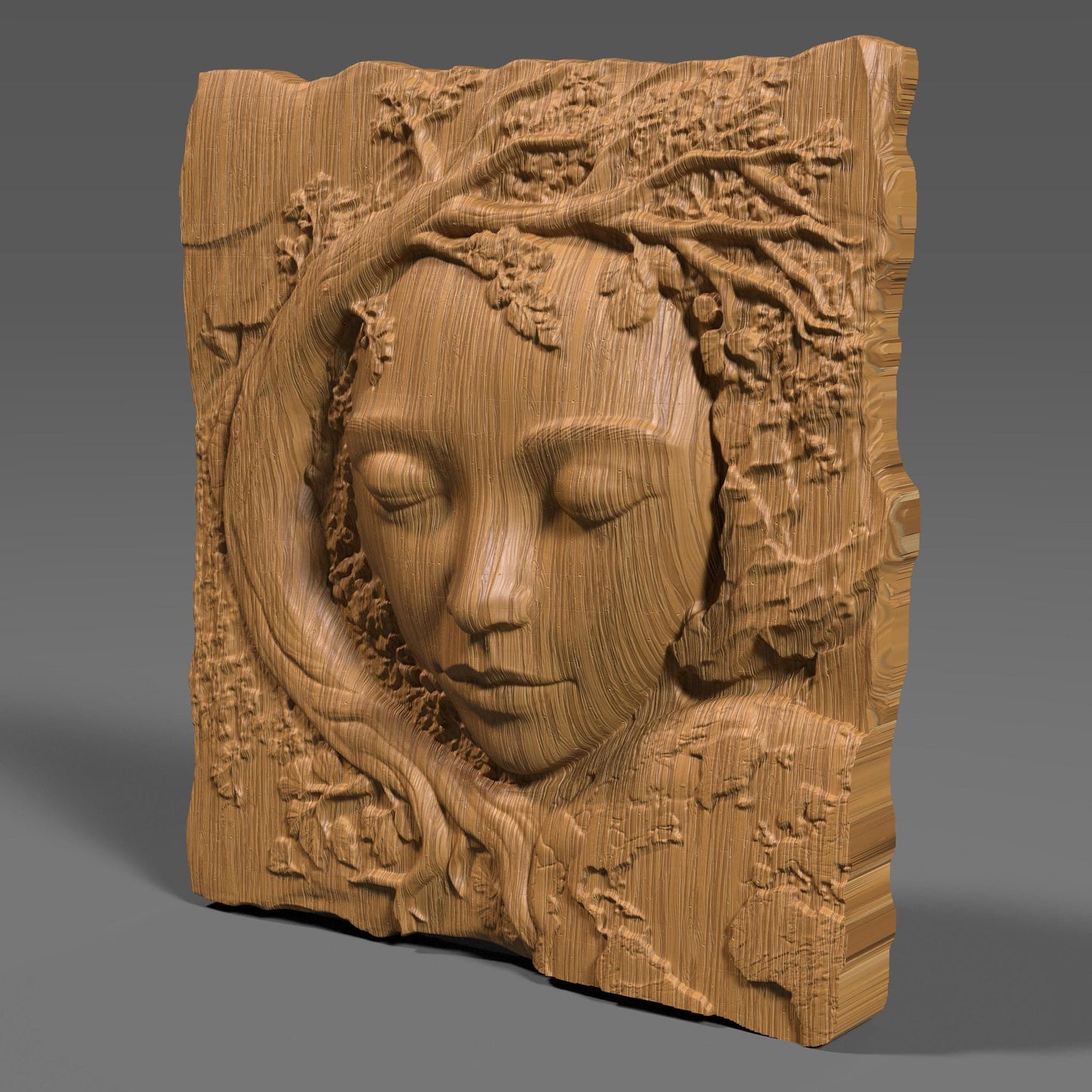 Mother Earth 3D Relief Model: CNC Carving, Laser Engraving (Digital Download)