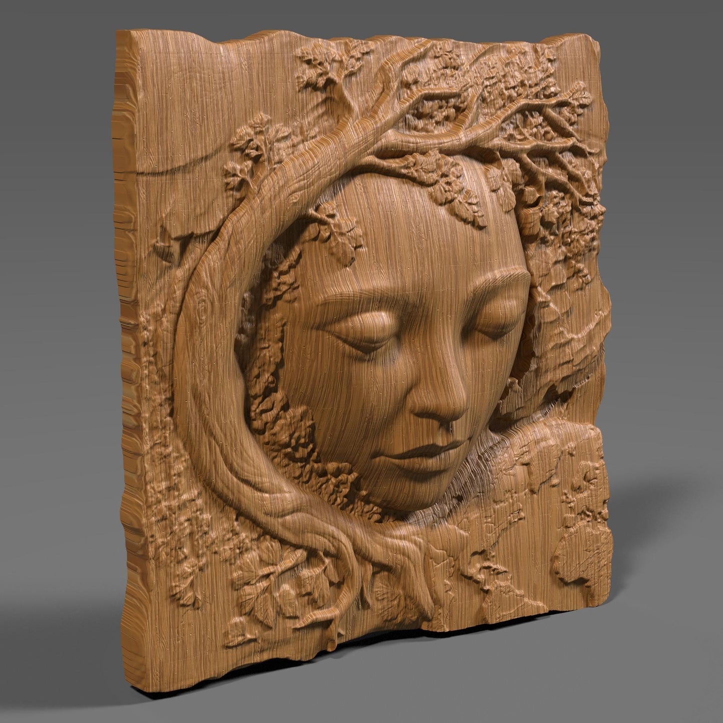 Mother Earth 3D Relief Model: CNC Carving, Laser Engraving (Digital Download)