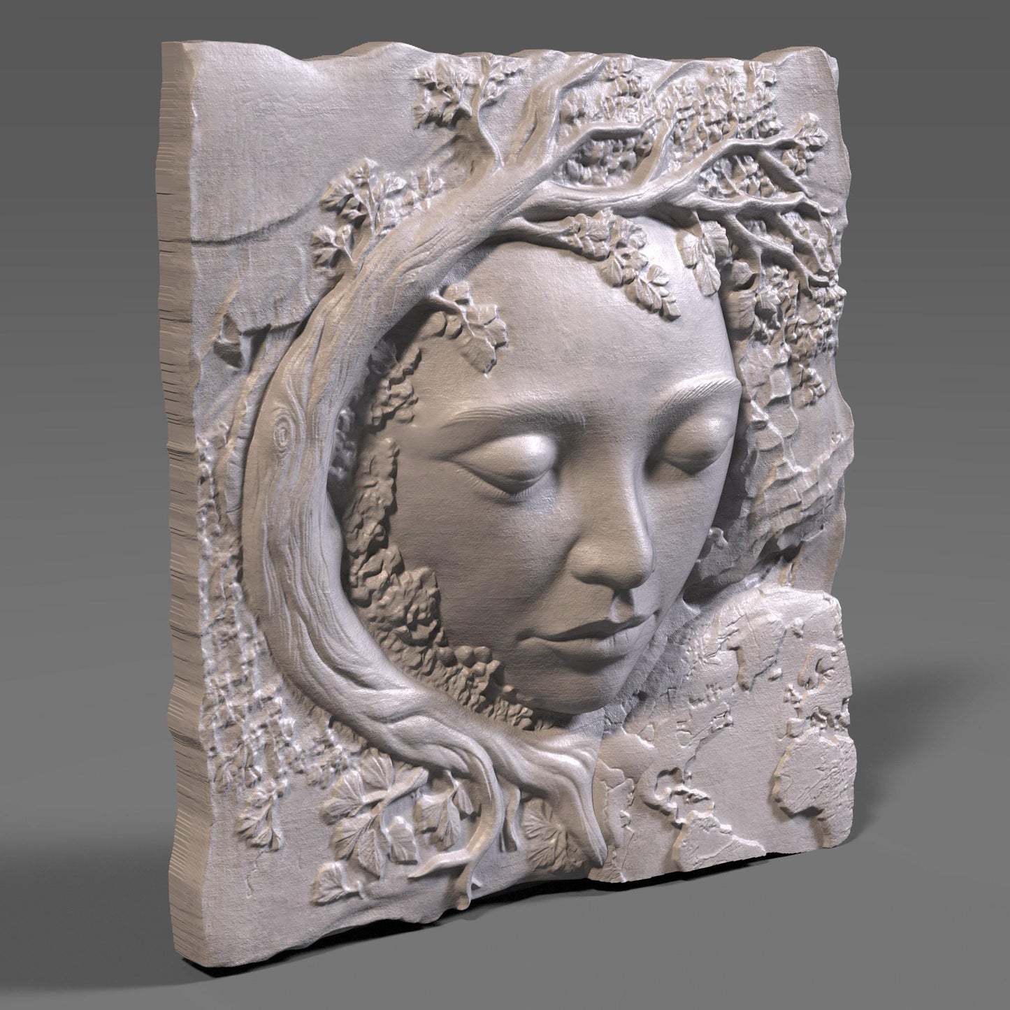 Mother Earth 3D Relief Model: CNC Carving, Laser Engraving (Digital Download)