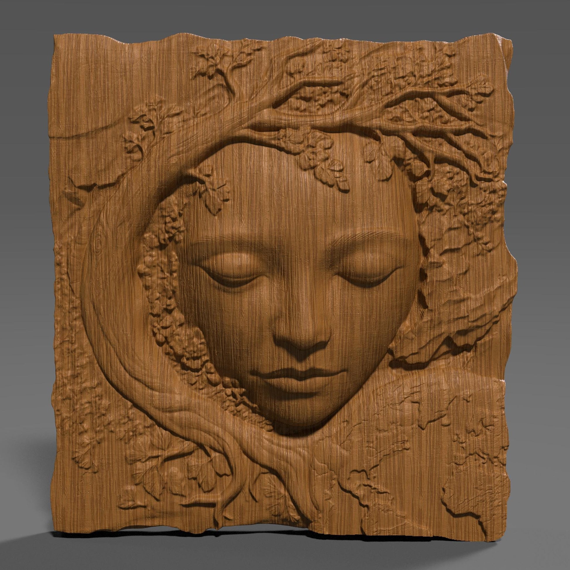 Mother Earth 3D Relief Model: CNC Carving, Laser Engraving (Digital Download)