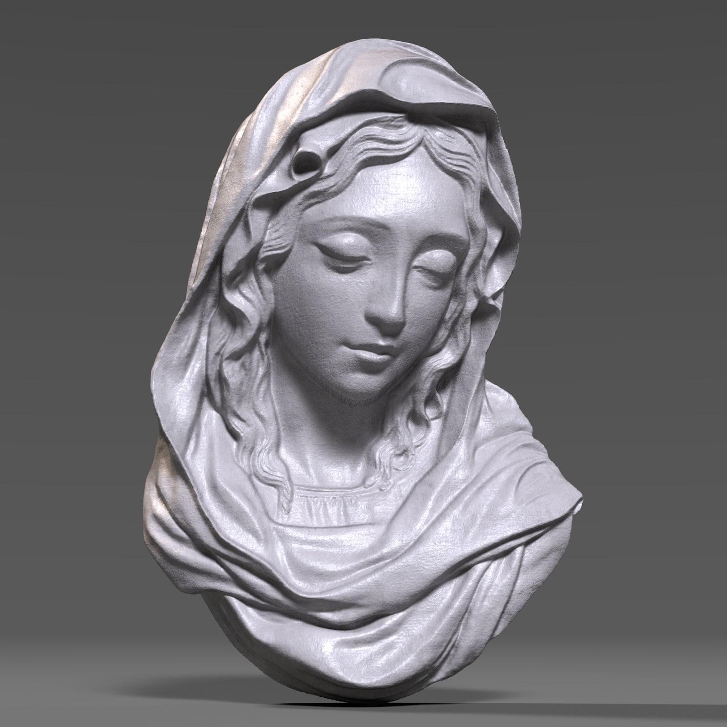 Mother Mary STL File: 3D Relief Model, CNC Carving (Digital Download)