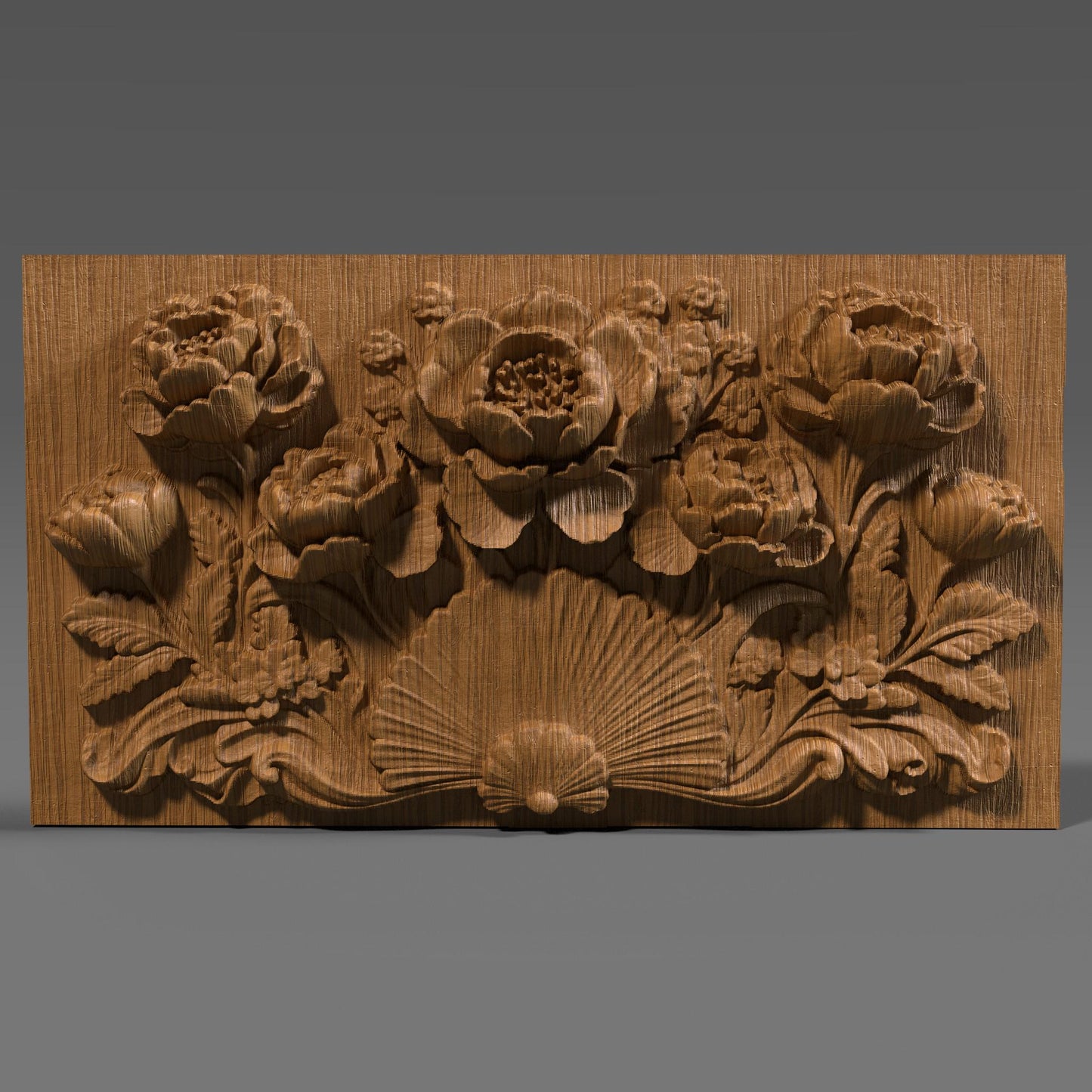 Detailed 3D STL floral relief design featuring cherry blossom-style flowers and delicate branches, framed in a clean square layout. Ideal for CNC wood carving, laser engraving, or 3D printing on wood, resin, or stone. Perfect for creating elegant wall art, decorative panels, home décor, or gifts. The intricate petal shapes and natural composition add a touch of botanical beauty to any project, making it a standout digital download for craft and carving enthusiasts.