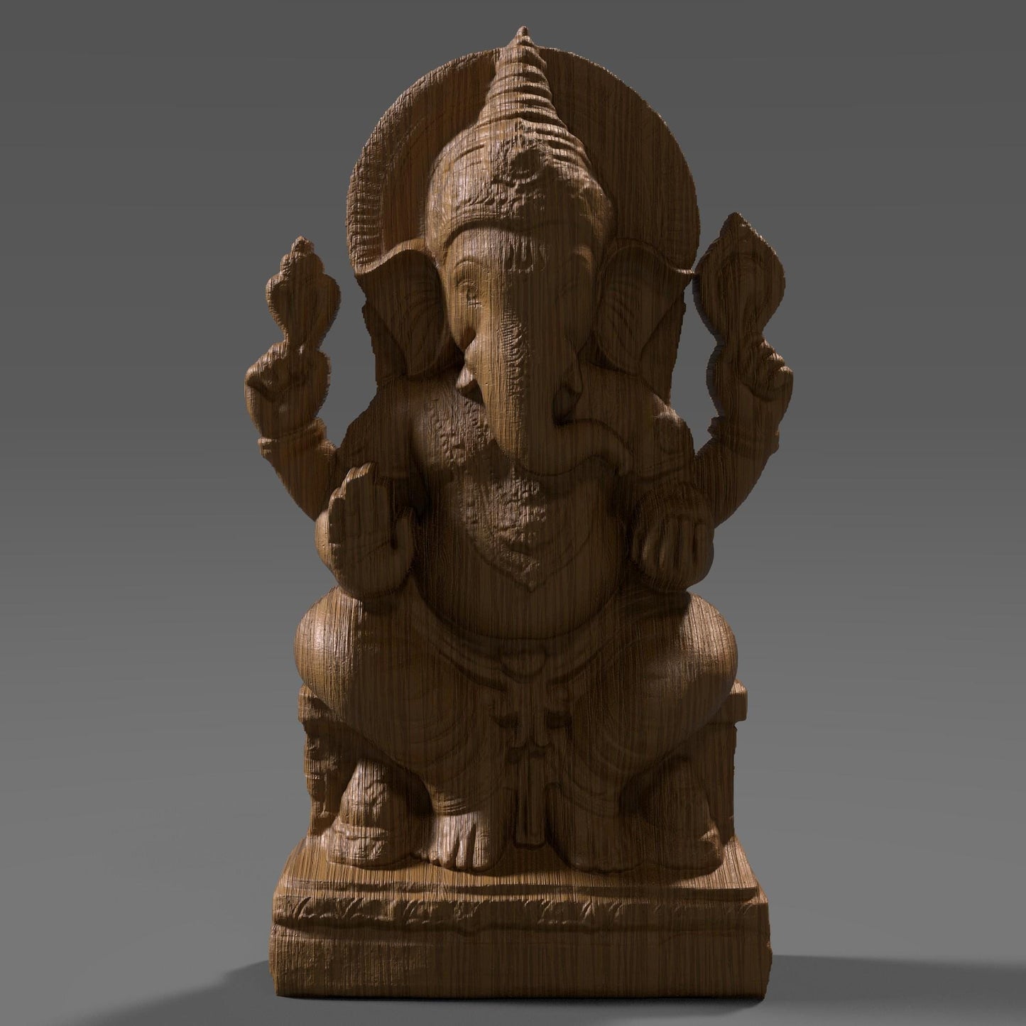 Lord Ganesha 3D STL File: Hindu God Relief for CNC, Laser, 3D Print