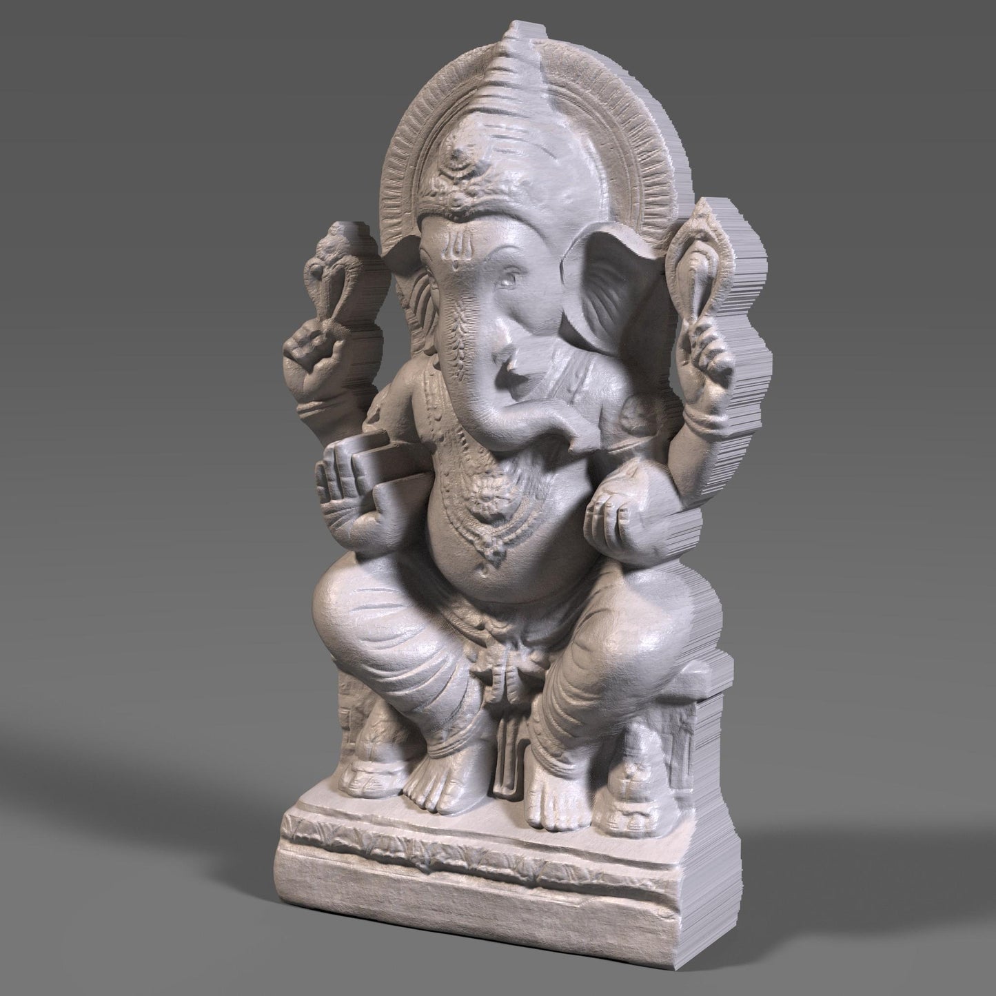 Lord Ganesha 3D STL File: Hindu God Relief for CNC, Laser, 3D Print