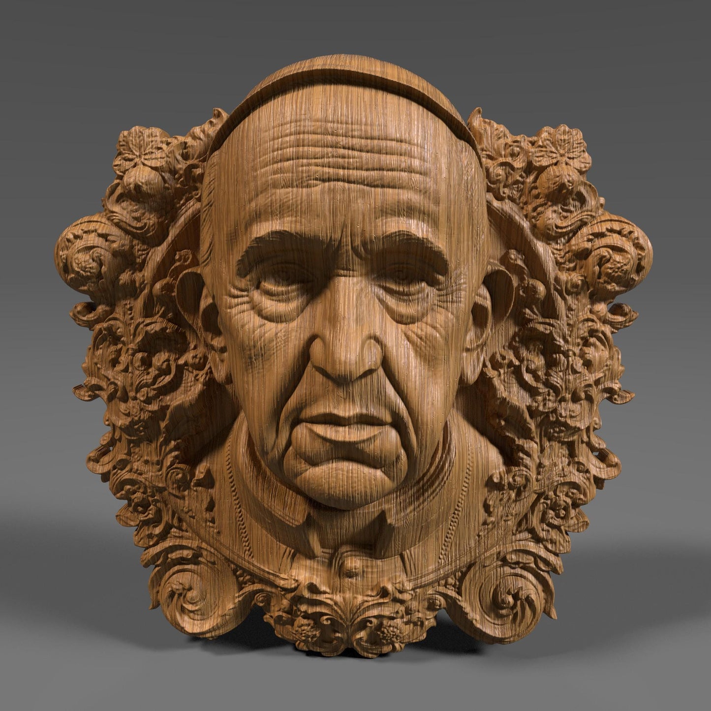 Pope Francis Memorial 3D Bas Relief Model (Digital Download)