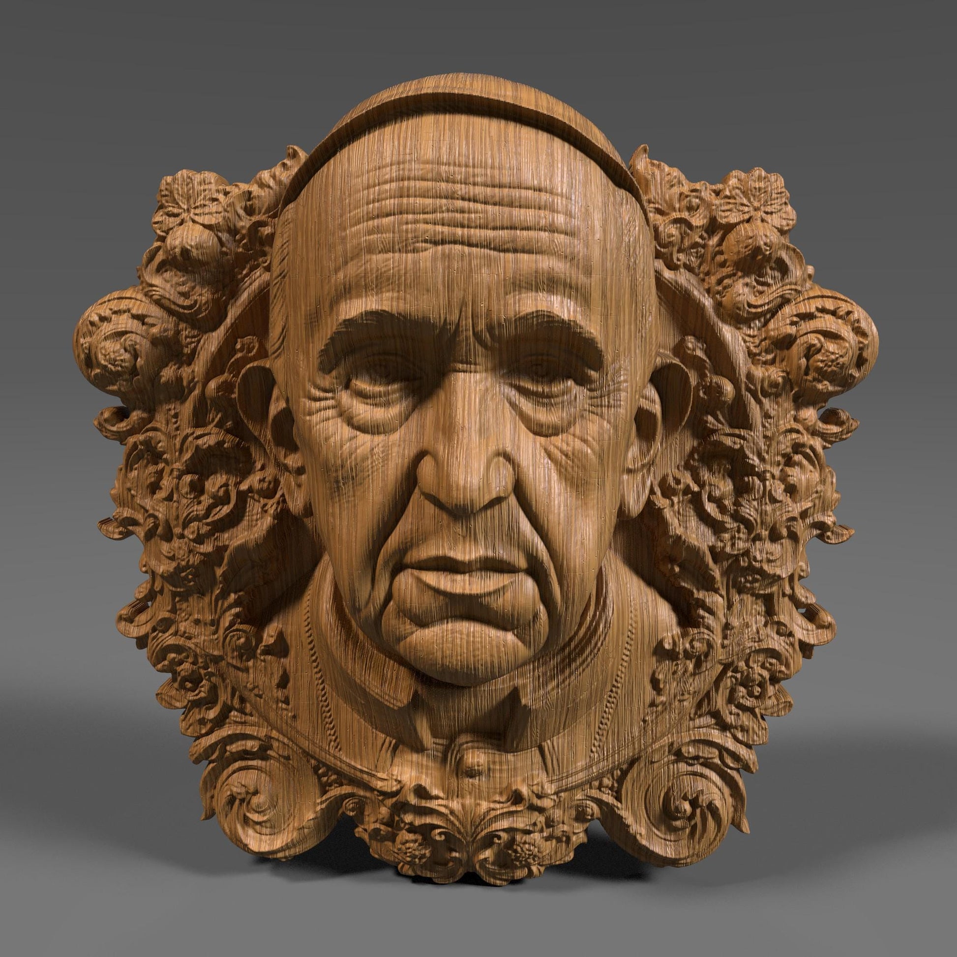 Pope Francis Memorial 3D Bas Relief Model (Digital Download)