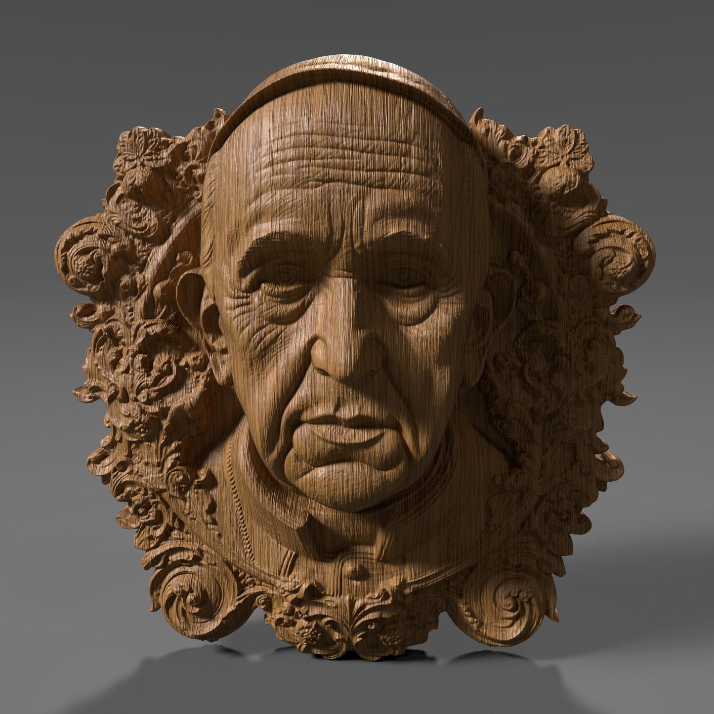 Pope Francis Memorial 3D Bas Relief Model (Digital Download)