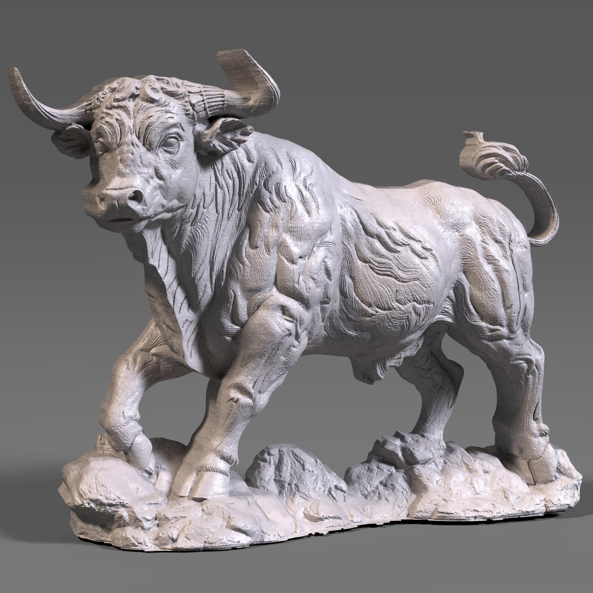 Taurus Bull 3D Relief STL File: Zodiac Wall Art (Digital Download)