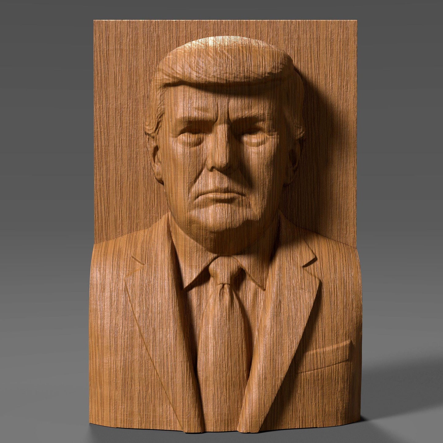 Donald Trump Bust Bas Relief: 3D STL File for CNC, Laser, Print (Digital Download)