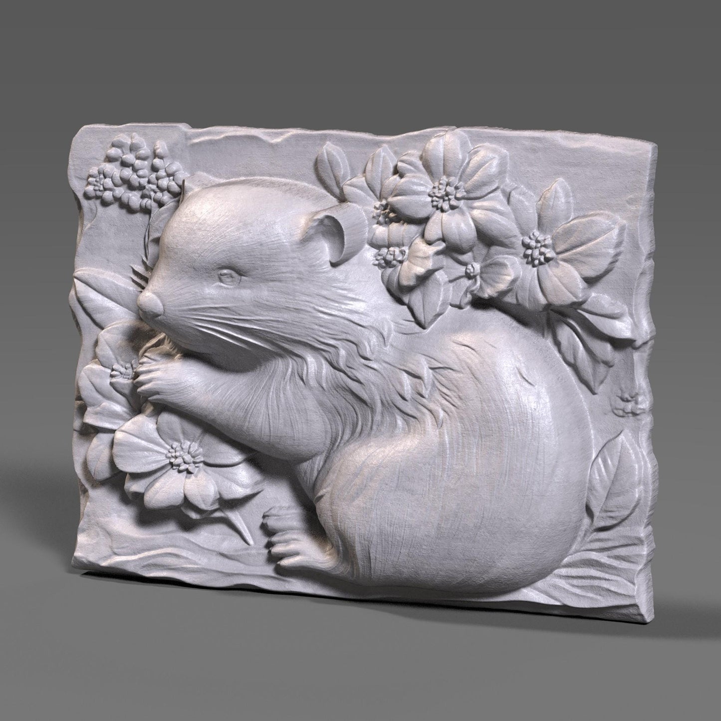 Beaver 3D Relief STL File: CNC Carving, Laser Engraving (Digital Download)