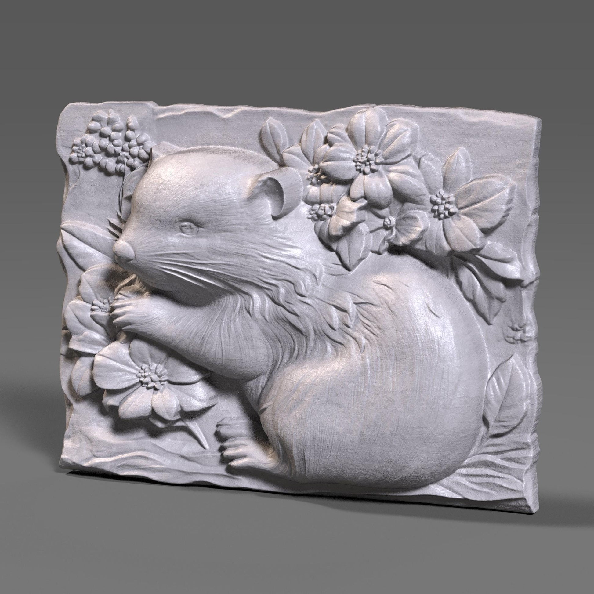 Beaver 3D Relief STL File: CNC Carving, Laser Engraving (Digital Download)