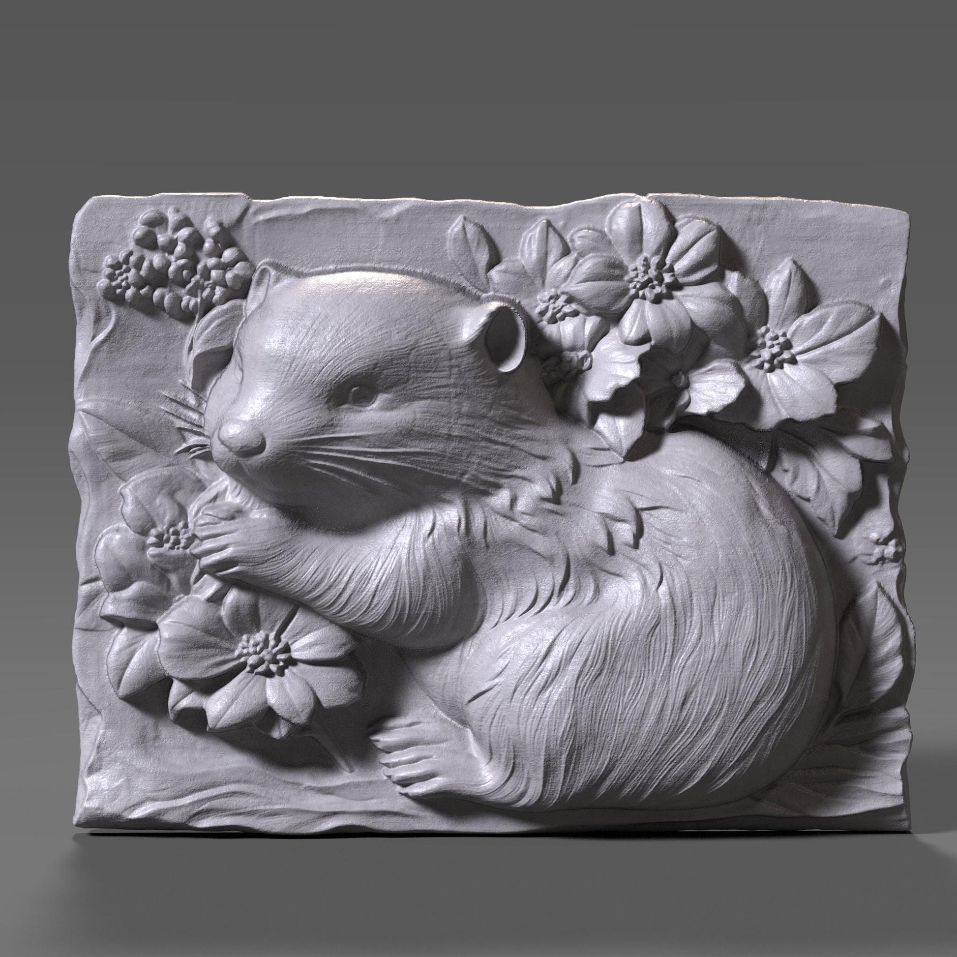 Beaver 3D Relief STL File: CNC Carving, Laser Engraving (Digital Download)