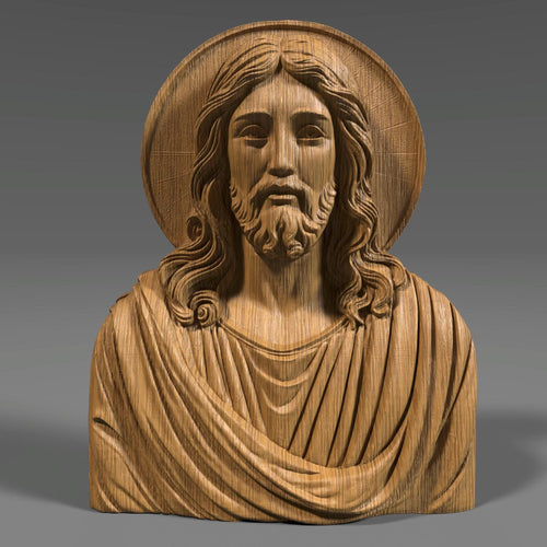 Jesus Christ 3D Bas Relief Model: CNC, Laser, 3D Printing (Digital Download)