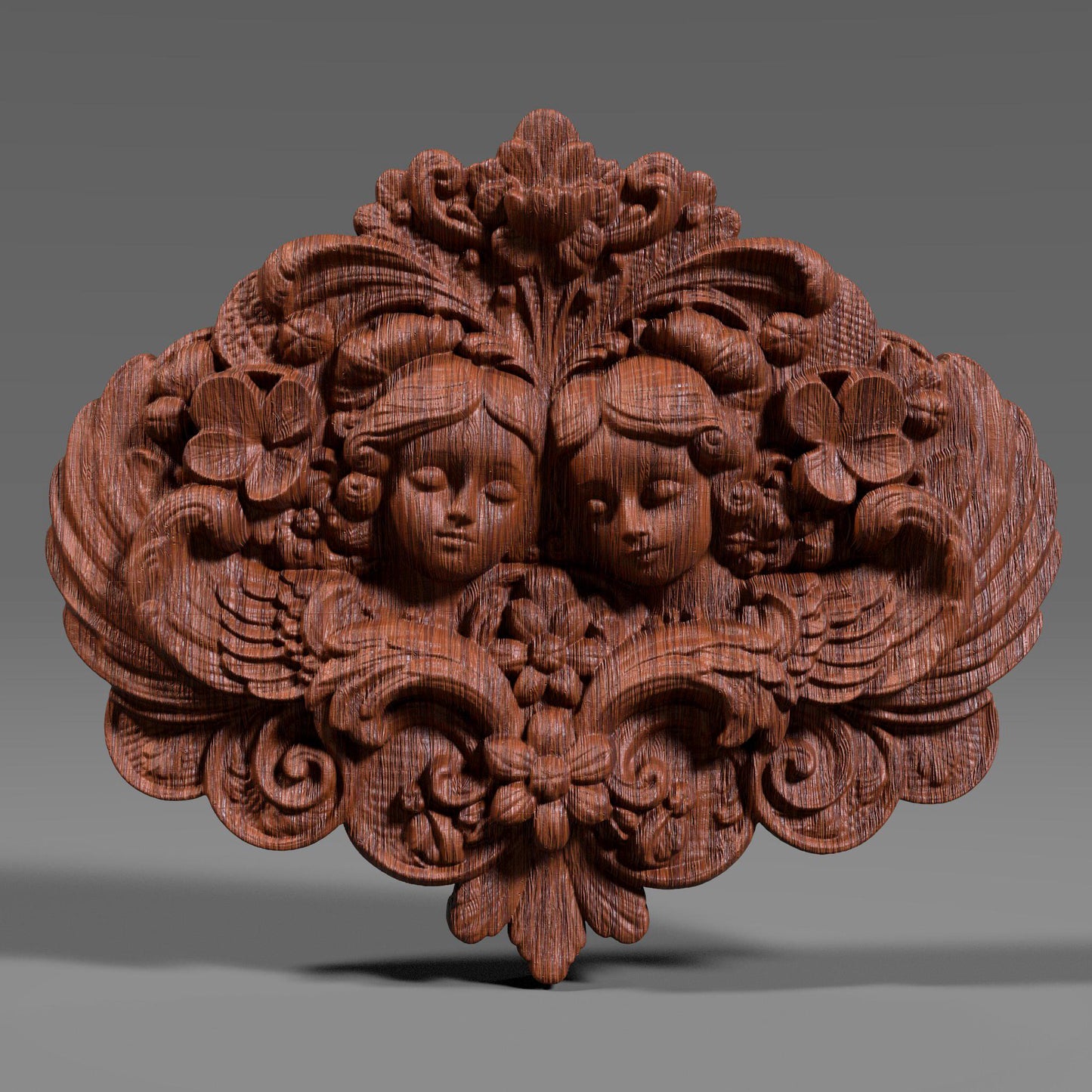 Gemini Twin Angels 3D Relief | CNC, Laser, 3D Printing (Digital Download)
