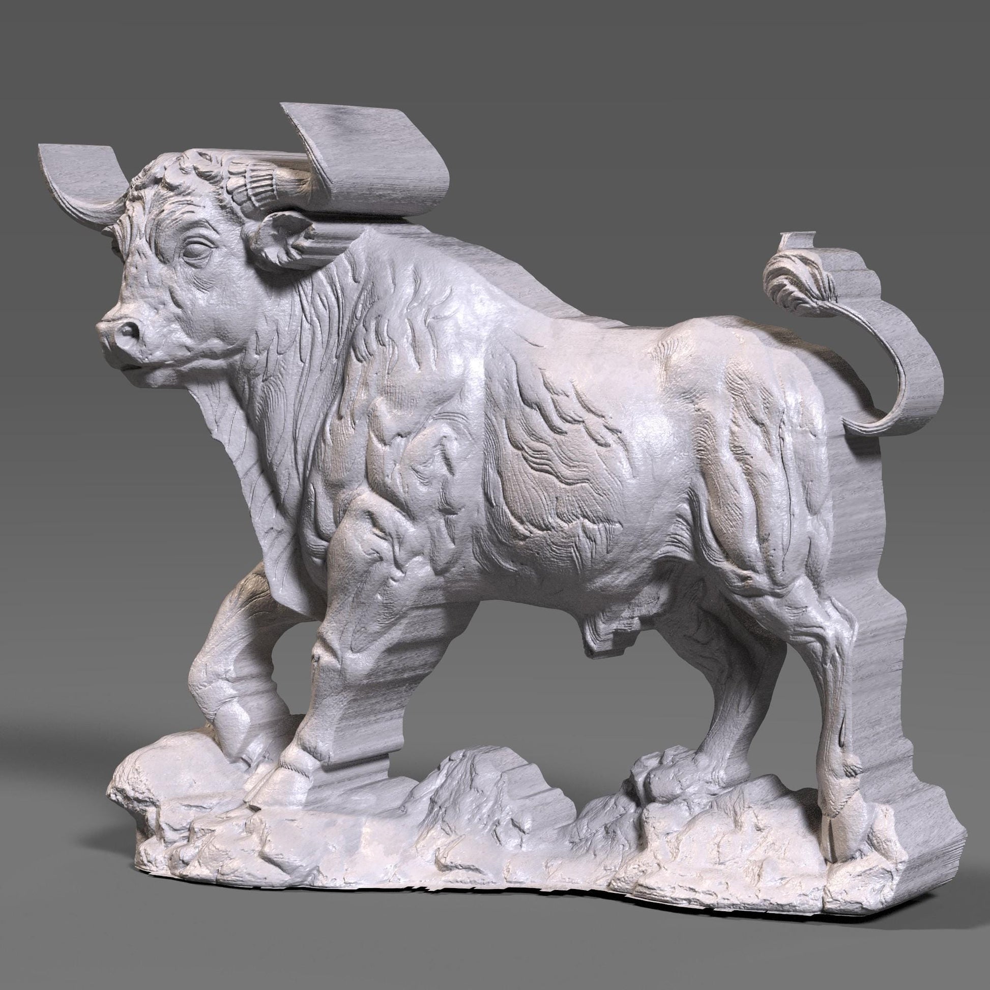 Taurus Bull 3D Relief STL File: Zodiac Wall Art (Digital Download)