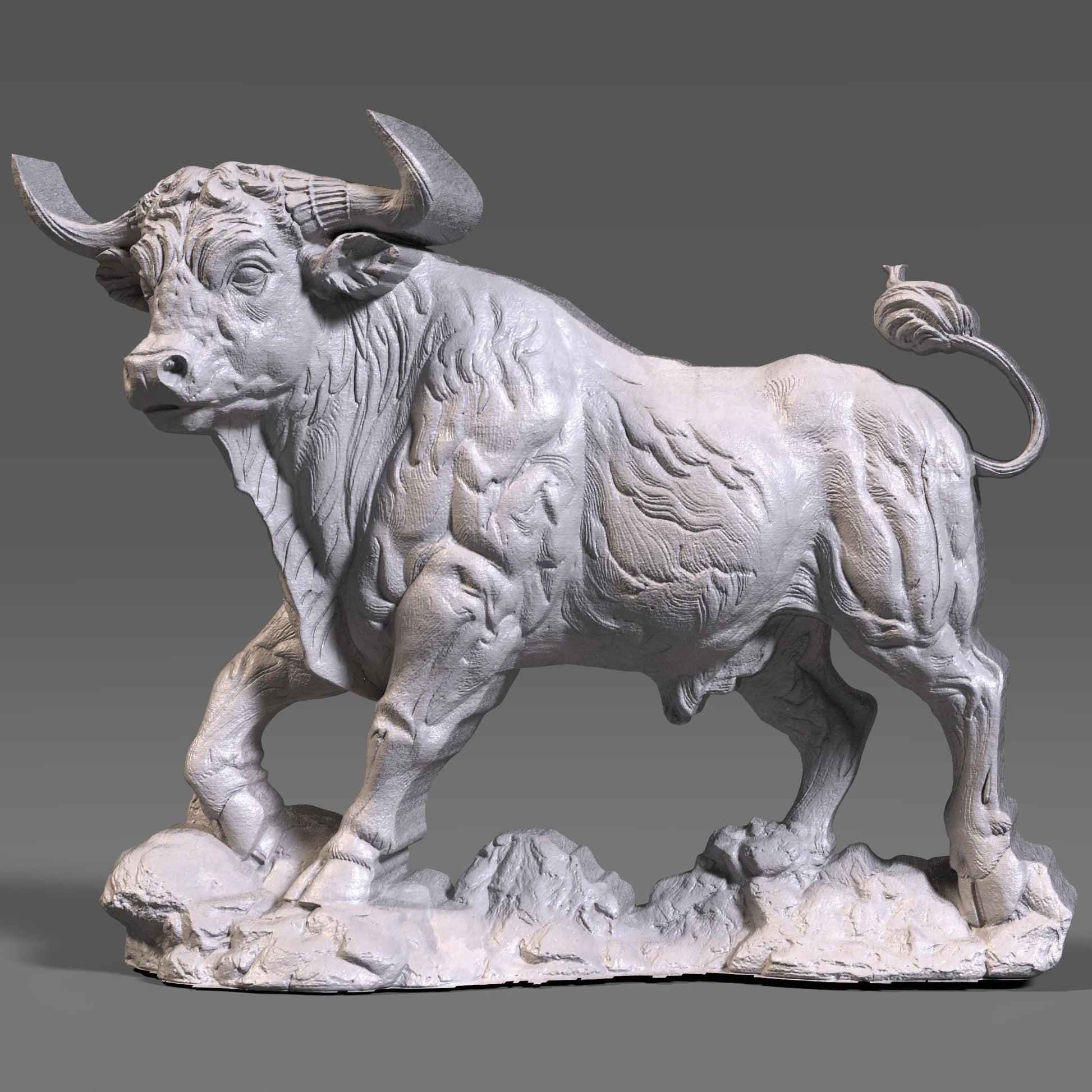 Taurus Bull 3D Relief STL File: Zodiac Wall Art (Digital Download)