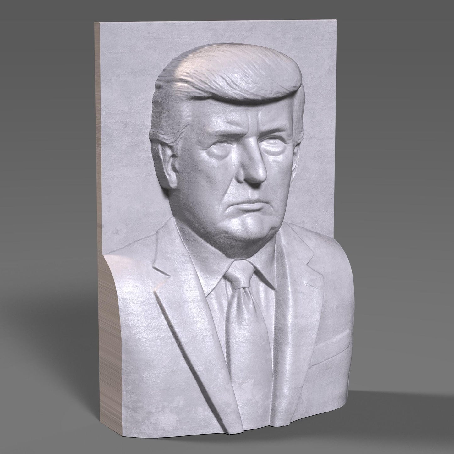 Donald Trump Bust Bas Relief: 3D STL File for CNC, Laser, Print (Digital Download)