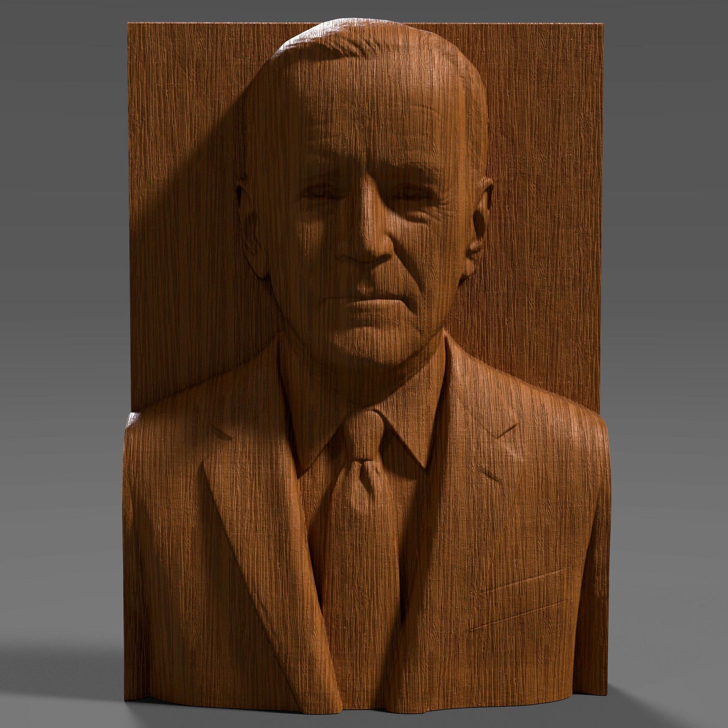Joe Biden 3D Bust Relief: CNC Carving & 3D Printing (STL File)