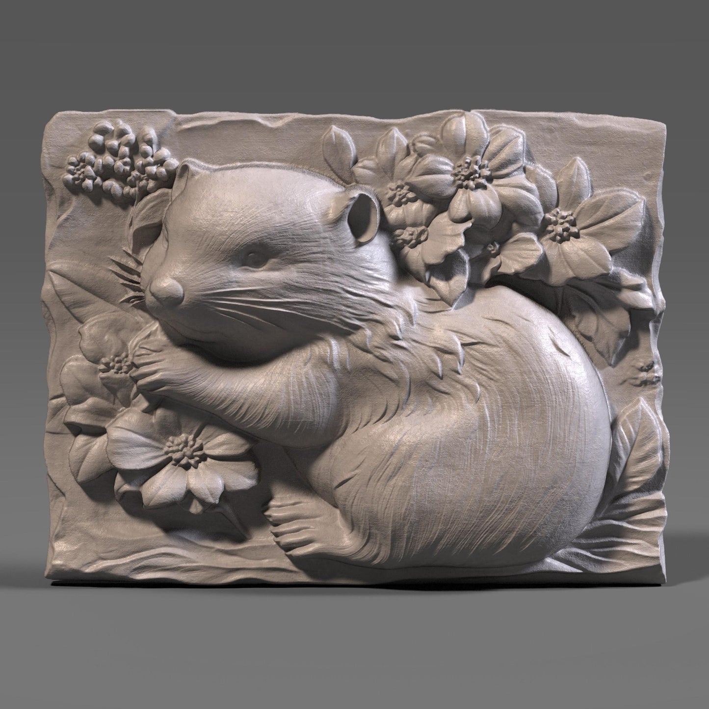 Beaver 3D Relief STL File: CNC Carving, Laser Engraving (Digital Download)