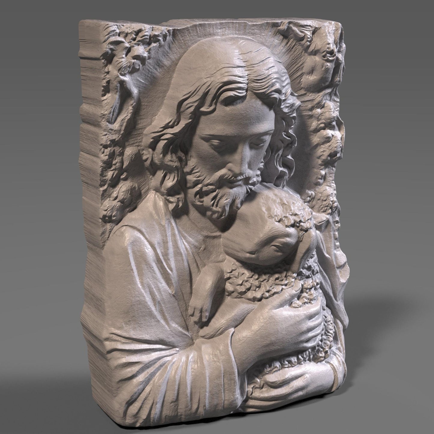 Lamb of God 3D Bas Relief STL | Christian Wall Art |Digital Download