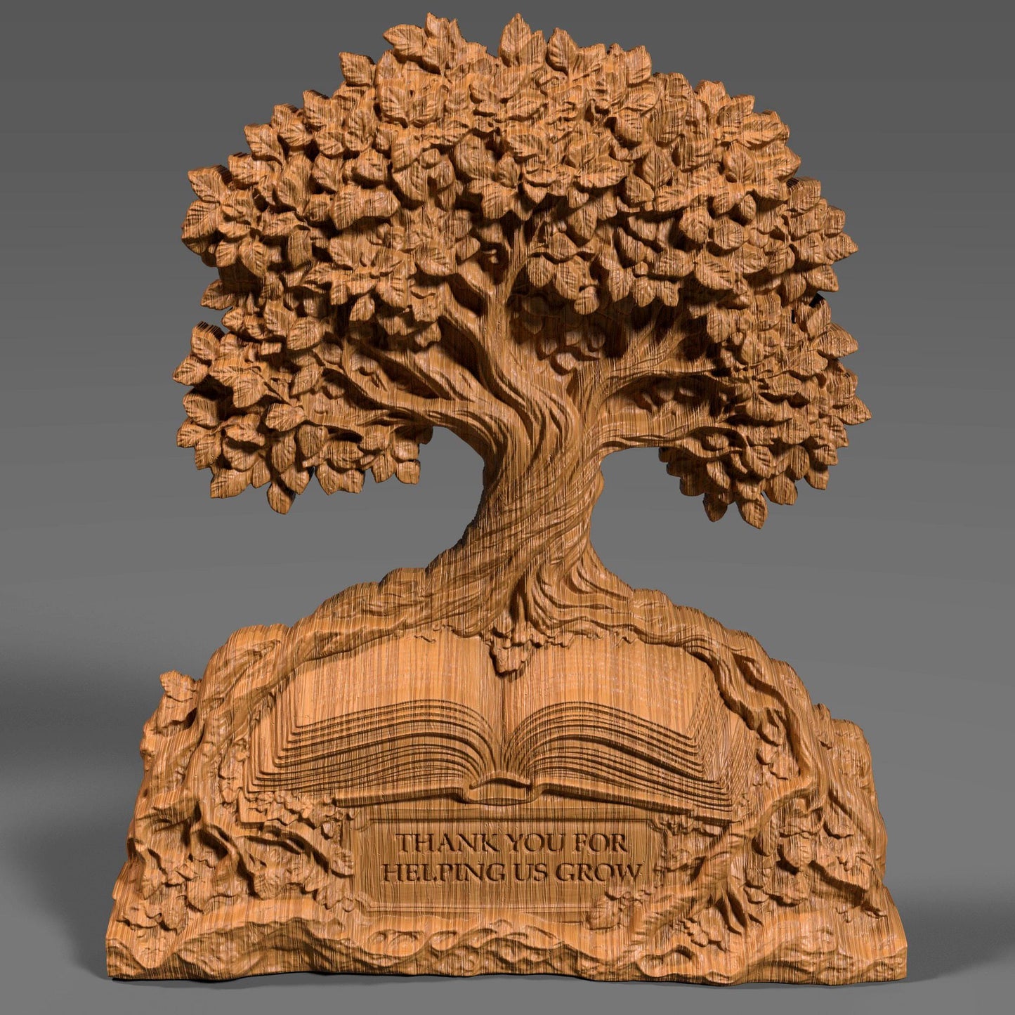 Teacher Appreciation Tree Bas Relief STL: CNC Laser Cut File (Digital Download