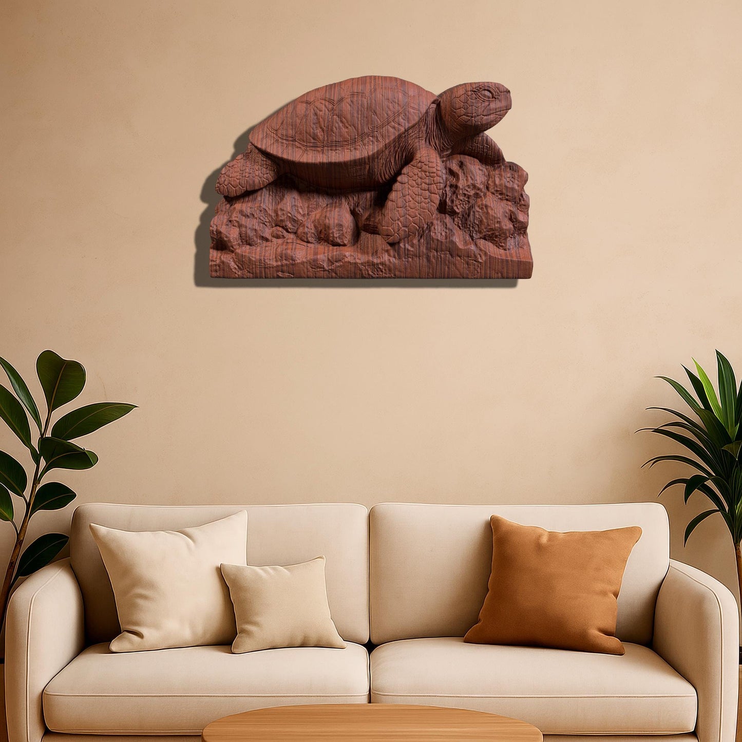 Sea Turtle 3D Relief Model: CNC, Laser, 3D Print (STL File)