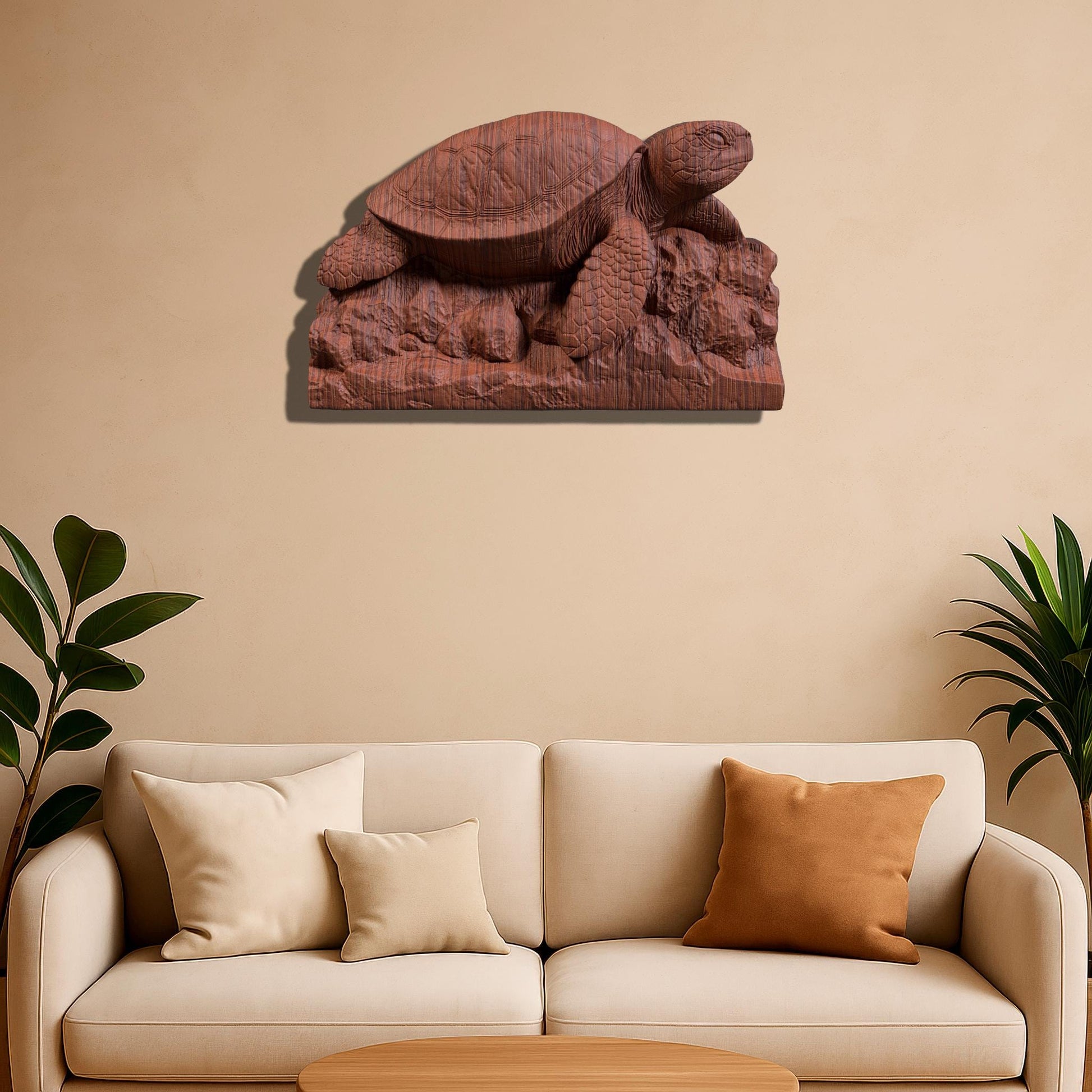 Sea Turtle 3D Relief Model: CNC, Laser, 3D Print (STL File)