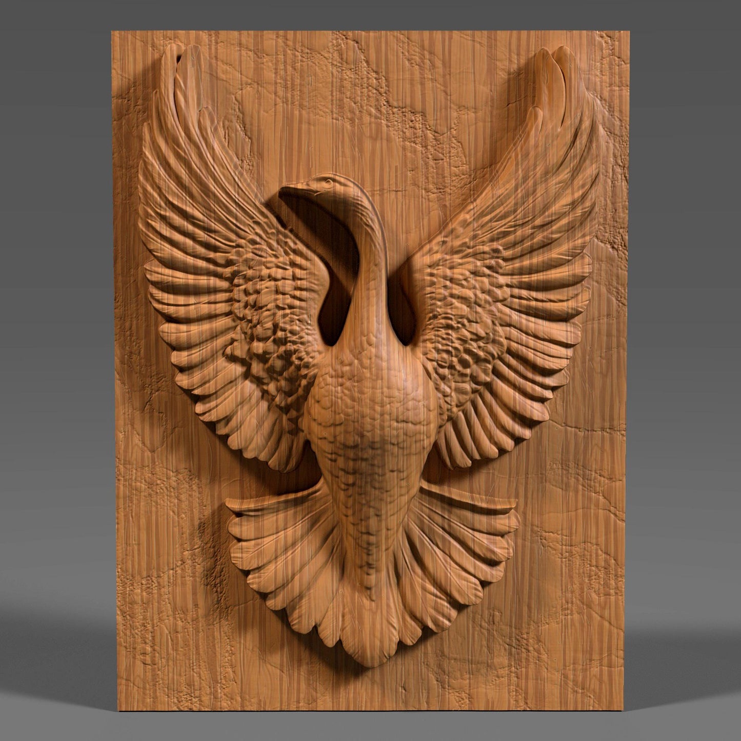 Canada Goose 3D Relief Model: CNC Laser Engraving, 3D Printing (STL File)