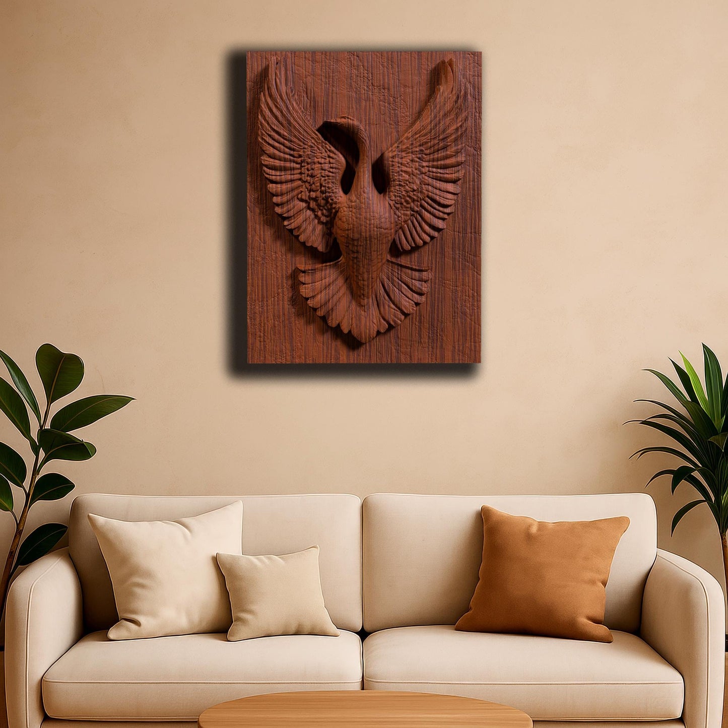 Stunning bas-relief sculpture of a Canada goose with wings fully spread in an elegant, upward motion. This detailed 3D artwork is ideal for CNC carving, laser engraving, or 3D printing in wood, resin, or ivory-style material. A perfect piece for wildlife lovers, rustic home décor, cabin walls, or patriotic gifts, symbolizing strength and grace in flight—bringing natural beauty to any interior setting.