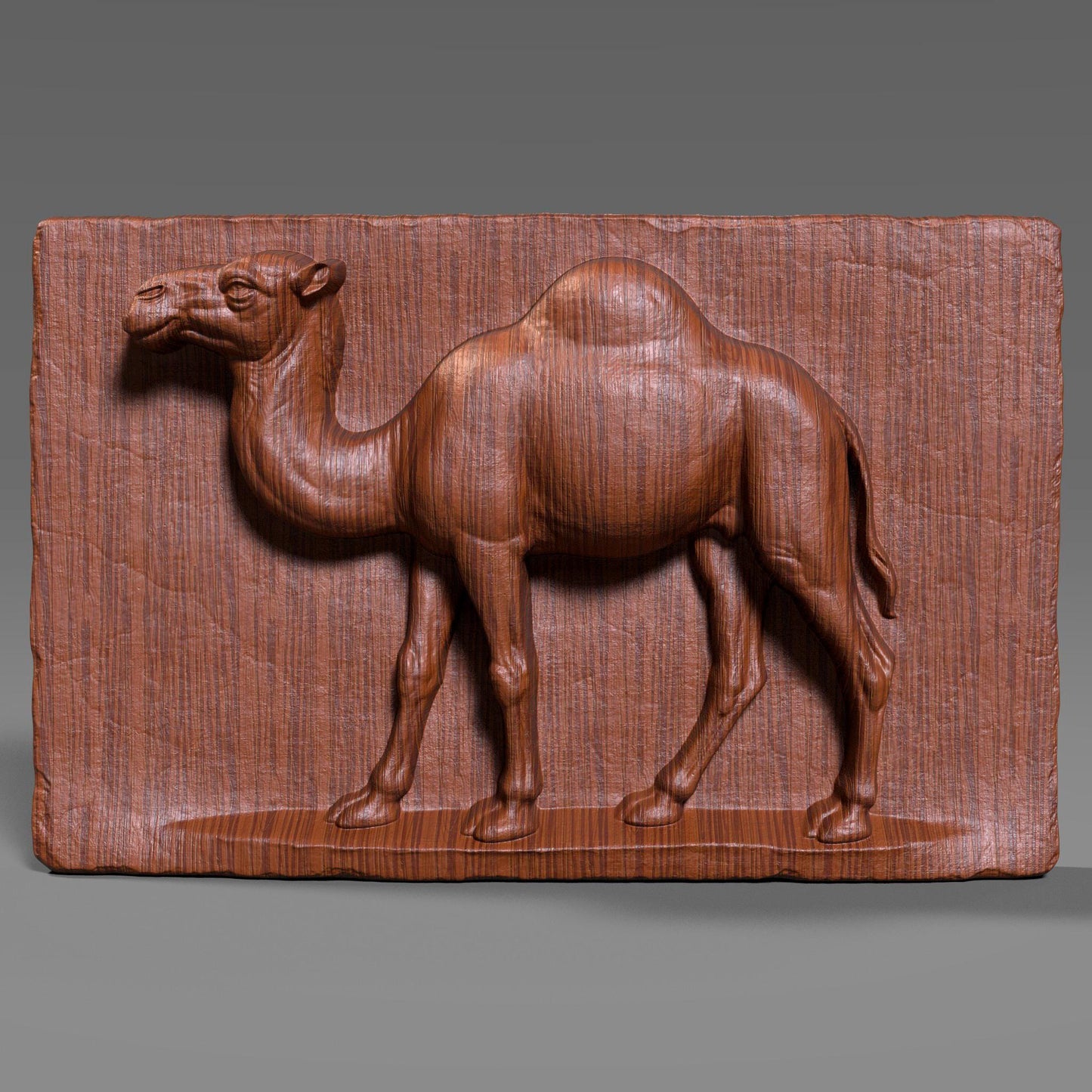 Camel Bas Relief 3D Model: CNC, Laser Engraving (Digital Download STL File)