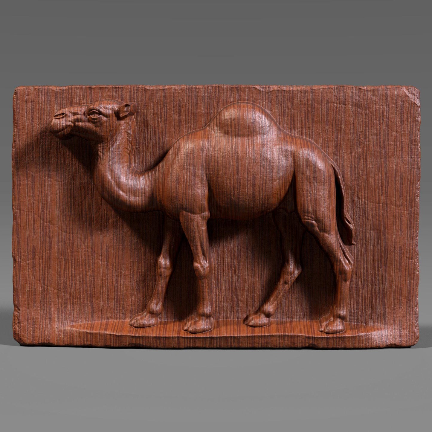 Camel Bas Relief 3D Model: CNC, Laser Engraving (Digital Download STL File)